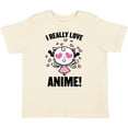 thumbnail image 3 of Inktastic I Really Love Anime with Cute Anime Cat and Hearts Boys or Girls Toddler T-Shirt, 3 of 5