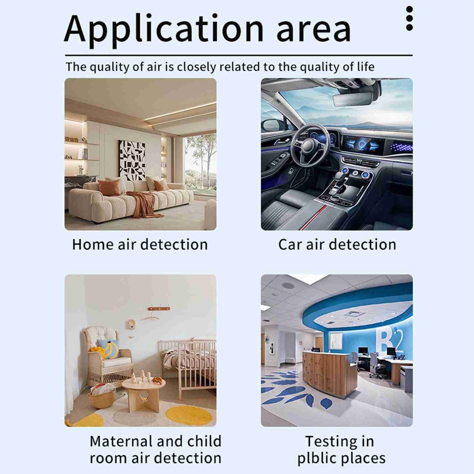 Tuya Multifunctional Air Quality Detector PM2.5 CO CO2 Temperature Humidity Air Quality Monitor