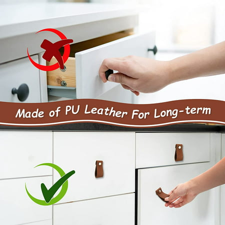 Soft Cabinet Pulls Leather Handle Pull, Long Dresser Drawer Pulls