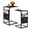 Black, variant on Couch End Tables Set of 2, TV Trays for Eating on Couch Tables that Slide Under, Dinner Snack Coffee Sofa C Shaped Side Table, Small Stand TV Tray with Fabric Storage Bag, for Couches Living Room