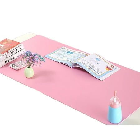 

Rectangular Tablecloth Solid Color PVC Tablecloth Easy To Clean Wipeable Waterproof Dust Proof Table Cover For Desk Study Computer -Pink B-50x100CM