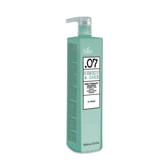 SILKY .07 Sebotherapy Shampoo for Oily Scalp with Natural Blend to Clear Scalp and Control Excess Oil Production (1000 ML)/33.8oz