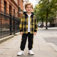 thumbnail image 6 of HCNTES 2 Pieces Sweatsuit Flannel Plaid Shirt Tops Hoodies Cargo Sweat Pants Clothing Set, 6 of 9