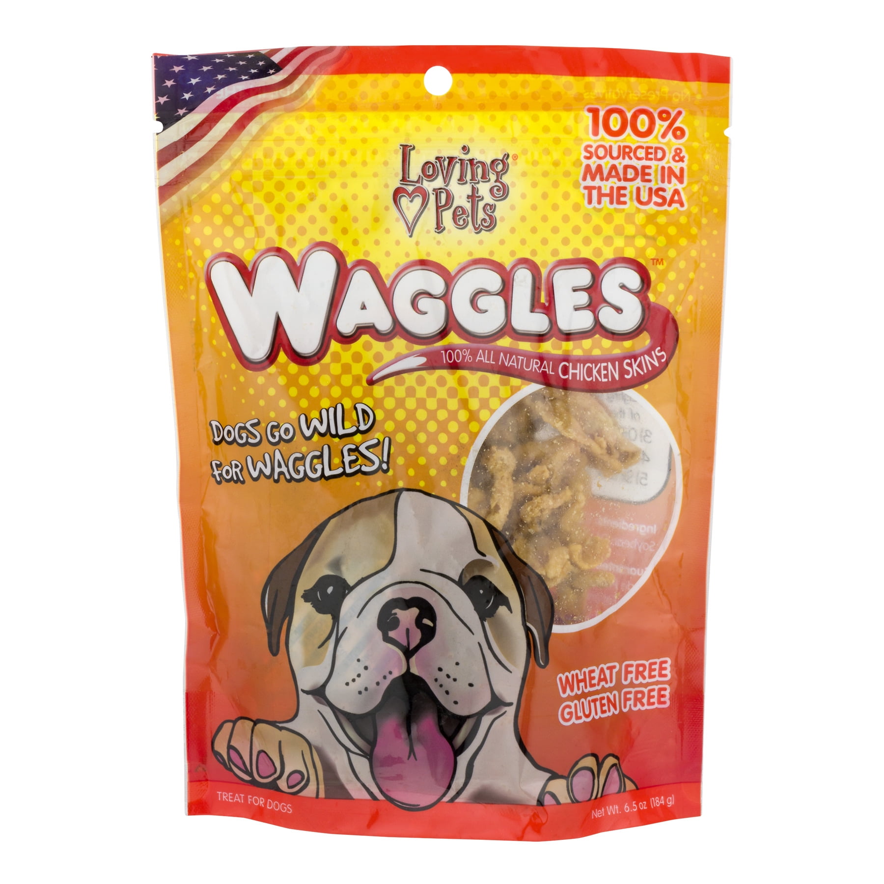 Loving Pets Waggles Chicken Skins Dog Treats, 6.5 Oz.