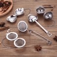 thumbnail image 5 of Bandeja de filtro de té con forma de bola de té creativa con mango de acero inoxidable, rejilla de aceite, condimento, bola de acero, para hacer té, 5 of 5