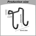 thumbnail image 3 of Over The Door Hooks - Heavy Duty Carbon Steel Cabinet Drawer Hanger, No Drill Removable Hooks for Small Kitchen Or Bathroom, Over Door Towel Rack and Holder (6PCS,Silver), 3 of 9