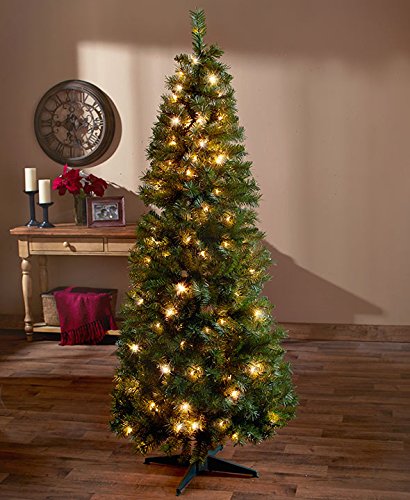 6-Ft. Pre-Lit Pop Up Christmas Tree (Clear Lights) - Walmart.com - Walmart.com
