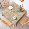 thumbnail image 2 of Pioneer Flower Floral Print Pattern Square Tablecloth, Waterproof Wipeable Spillproof Washable Table Cover for Home Kitchen Party Decor, 42"x42", 2 of 6