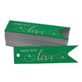 thumbnail image 1 of Inkdotpot Pack Of 50 Real Rose Gold Foil Paper Tags Made With Love Text Favor Hang Tags, 1 of 6