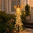 thumbnail image 7 of Clearance! Angel Blessing Magic Fountain - Flowing Snowflake LED Christmas Garden Light, Solar Christmas Yard Stake with Cascading LED Strands, Outdoor Grave Memorial Cemetery Yard Decor, 7 of 7