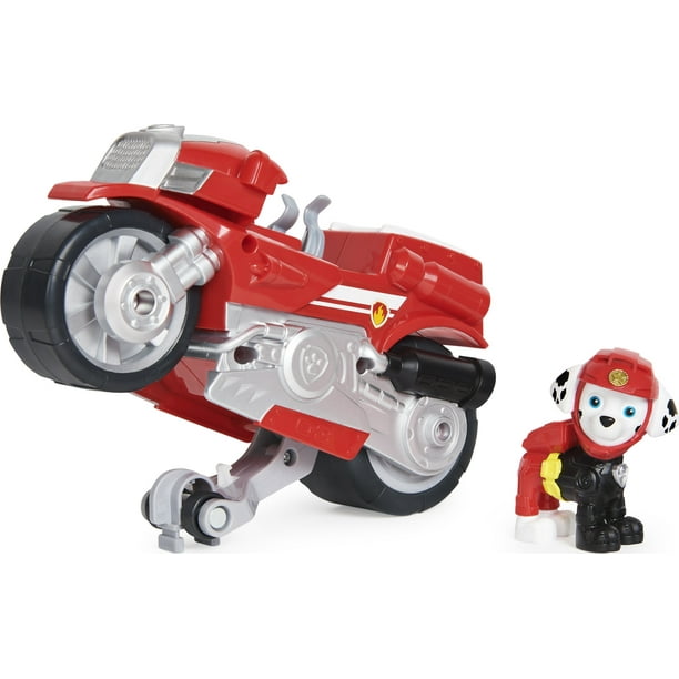 Paw Patrol Moto Pups Marshall S Deluxe Pull Back Motorcycle Vehicle With Wheelie Feature And Figure Walmart Com Walmart Com