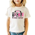 thumbnail image 2 of Tackle Breast Cancer Shirt for Women, Teens & Kids Pink Ribbon Football Game Day Tee Natural Shirt Youth Medium, 2 of 5