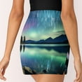 thumbnail image 3 of Aurora Starry Sky Women's High Short Skirt, High Waisted Mini Skirt with One Side Pocket, 3 of 5