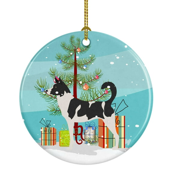 Canaan Dog Christmas Ceramic Ornament
