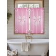 thumbnail image 4 of Valentine's Day Bathroom Window Curtain, Pink Bowknot Ribbon Modern Mother's Day Light Filtering Coffee Kitchen Curtains, Bedroom Living Room Curtains 2 Panel 84"x54", 4 of 6