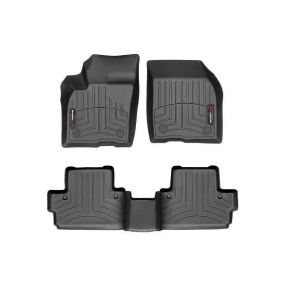 WeatherTech Custom Fit FloorLiners compatible with 2007-2013 Volvo C30 - 1st & 2nd Row, Black