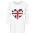 thumbnail image 4 of 4th of July Shirts Womens Red White and Blue Blouses Memorial Day T Shirt for Women 4th of July Top Womens 4th of July Tee Fashionable Women's Pullover Printed Casual Round Neck 3/4 Sleeve Top, 4 of 4