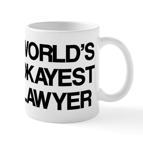 CafePress - World's Okayest Lawyer Mug - 11 oz Ceramic Mug - Novelty Coffee Tea Cup