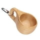thumbnail image 2 of Taza de madera para acampar, con forma de tronco, con veta de madera única, portátil, con asa, para café, té y leche, estilo 2, 2 of 14