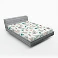 thumbnail image 2 of Ambesonne Tribal Vibes Fitted Sheet, Western Tent Print, King Size, Teal White Multicolor, 2 of 5