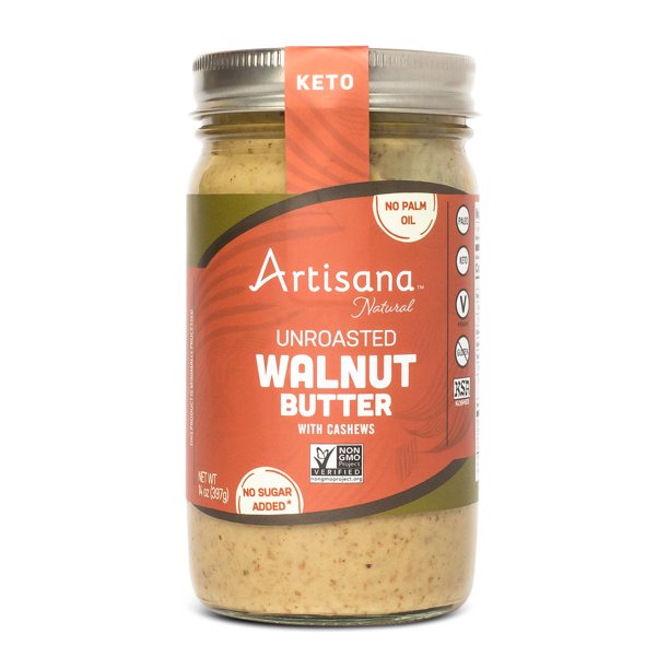 Artisana Walnut Butter (14oz) No Sugar, No Salt, No Palm Oil Added