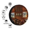 thumbnail image 4 of Pofeuu Log Cabin Inside Print Spare Tire Wheel Cover for Car Truck SUV Camper Universal Fit Spare Tire Cover RV Spare Tire Covers-14 inch, 4 of 6