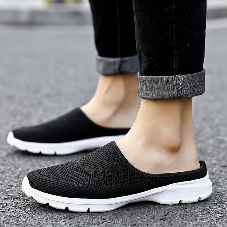 Oyedens Mens Mules Sneakers Wide Width Slip on Loafers