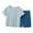 Dark Blue, variant on Utlike Boys Outfits Sets Solid Color Summer Thin Short Sleeved + Shorts Casual Home Service Set Boys Daily Clothing Set For Playwear Size 9 Years-10 Years