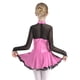 thumbnail image 4 of Niños Niñas gimnasia patinaje artístico Ballet traje de baile lírico malla transparente manga larga vestido brillante con diamantes de imitación Ropa de baile, 4 of 5