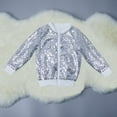 thumbnail image 2 of Coerni Kids Lightweight Bomber Jackets Girls Boys Flip Sequin Zipper Coat Jacket for Toddler Girls Birthday Outerwear Clothes, 2 of 9