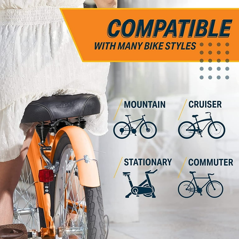 Bikeroo Oversized Comfort Cycle Seat Extra Wide Cushioned Cover Compatible with Peloton Exercise or Road Bikes Walmart