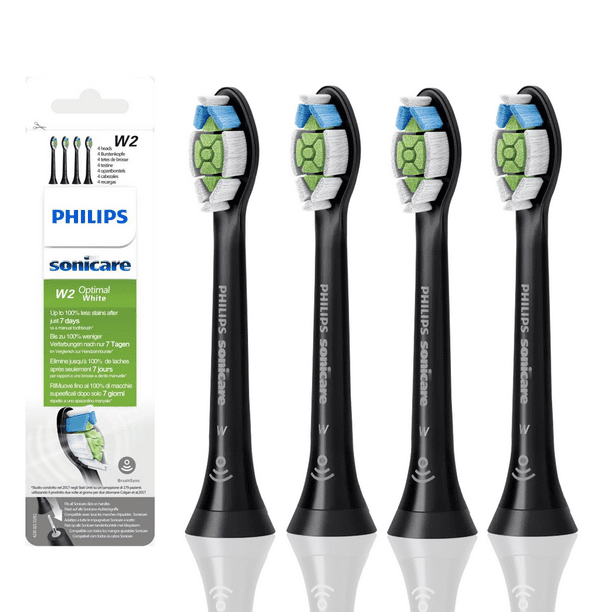 W2 DiamondClean Replacement Toothbrush Heads, Compatible with All