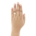 thumbnail image 5 of 10K Yellow Gold Diamond Trio Set Halo Engagement Ring + Wedding Band 1/5 Ct., 5 of 9
