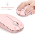 thumbnail image 4 of VIVEFOX Wireless Mouse for Laptop, 2.4G Ultra Thin Silent Mouse, with USB Nano Receiver Portable Mobile Optical Cordless Mouse for Laptop, PC, Computer, Mac(Pink), 4 of 7