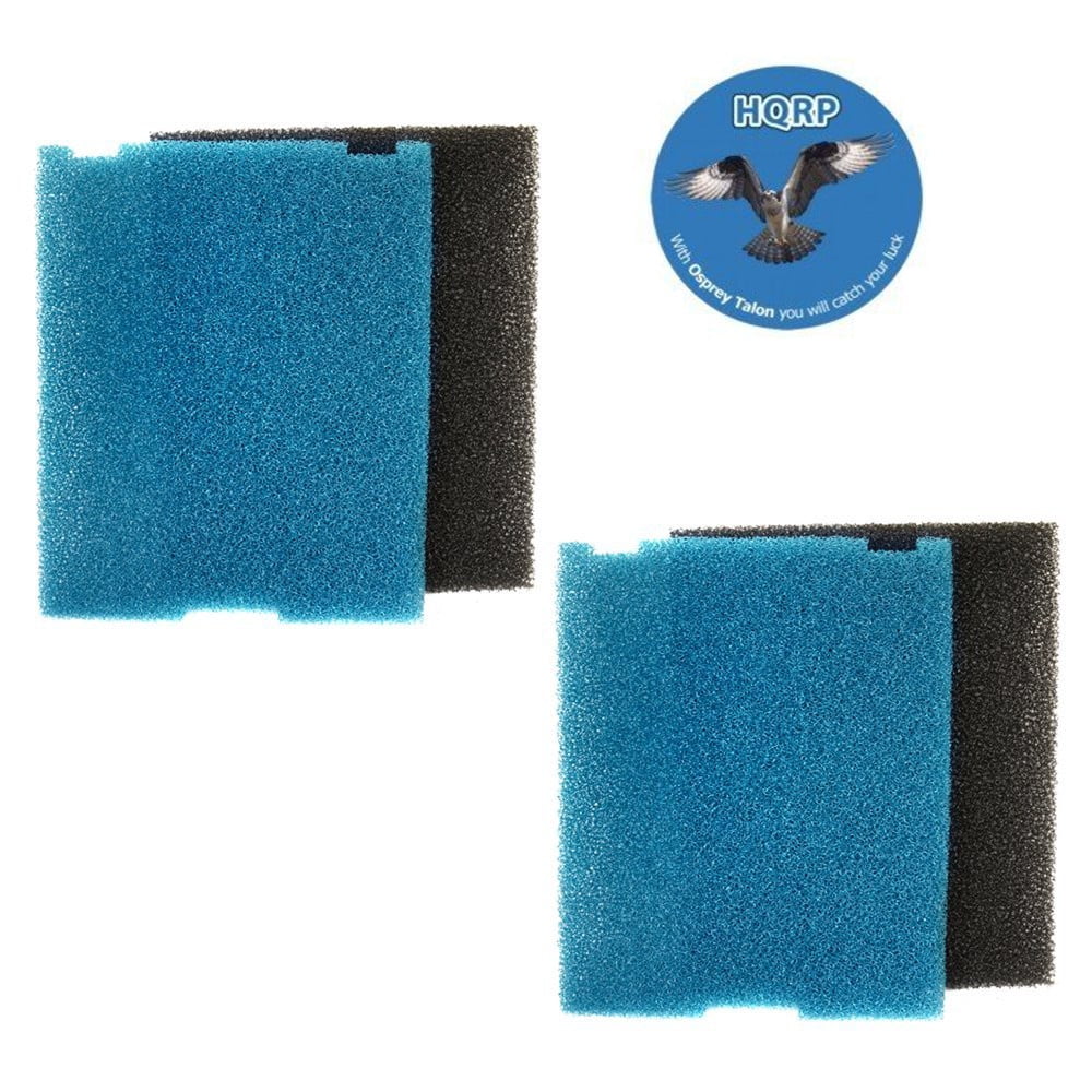 HQRP 2-pack Coarse and Fine Flat Box Filter Foam Pads for Tetra SF1 / #26592 Submersible Pond Filter + HQRP Coaster