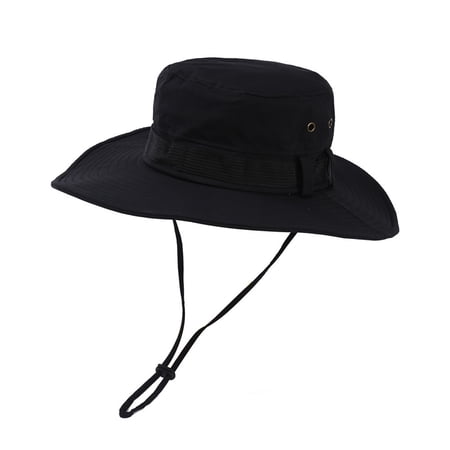 RKSTN Sun Hats for Men Fishing Hat Sun Protection Foldable Outdoor Ready Adjustable Strap Boonie Hiking Hat