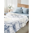 thumbnail image 5 of Nautical Ship Lighthouse Flat Sheets Only Twin XL Size, Soft Breathable Bed Top Sheets for Mattress, Ocean Anchor Rudder Lines Art Luxury Bedding Flat Sheets for Home Hotel Bedroom Bed Protection, 5 of 9