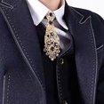 thumbnail image 3 of Bangcool Men Necktie Rhinestone Small Decorative Shiny Wedding Necktie Party Necktie, 3 of 10