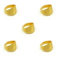 thumbnail image 1 of bedienty Knitting Rings Finger for Protection Thimble Adjustable Sewing Loop Specially-designed Crochet Tools for Home Yarn Crafts Gold Ring 5Set, 1 of 6