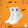 thumbnail image 2 of LEKODE Socks for Women Wide Calf Compression Socks Cozy Socks Halloween Compression Socks for Women Socks for Women and Women Halloween Socks Women Ankle Socks Plus Size Softball Socks White One Size, 2 of 8