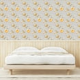 thumbnail image 3 of Ambesonne Cosmic Space Peel & Stick Wallpaper for Home, Planets Stars Rockets, 13"x72", Marigold Dust Off White, 3 of 5
