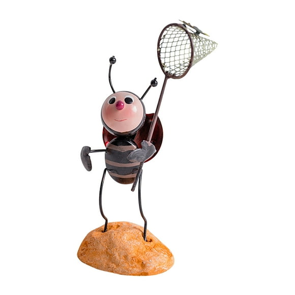 Creative Iron Art Small Lady Bug Doll Home Metal Crafts Desktop Accessories
