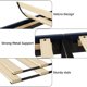 thumbnail image 3 of Queen size forrado cama de plataforma con wingback cabecero: velvet marco de cama con 2 almacenamiento pockets, strong de madera slat support, box spring optional (light gray), 3 of 7