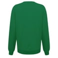 thumbnail image 4 of Fashnice Women Sweatshirt Crew Neck Tops Cat Print Pullover Leisure Fall Green S, 4 of 5