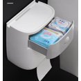 thumbnail image 4 of Soporte de pared para baño 4 en 1, estante de pañuelos negro doble, 4 of 5
