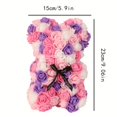 thumbnail image 1 of 1 encantador oso rosa colorido de 9,84 pulgadas | Flores artificiales de espuma for el día de San Valentín, día de la madre, aniversarios y bodas, ideal for decoración del hogar, exhibidores de mesa, 1 of 2
