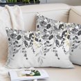 thumbnail image 2 of Grey Eucalyptus Pillow Protectors with Zipper Standard Size, Watercolor Spring Weeping Botanical Soft Brushed Microfiber Breathable Throw Pillow Covers, Pillowcase for Couch Sofa Bedroom 20"x26", 2 of 9
