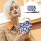 thumbnail image 4 of Portable Waterproof Wristlet Pouch - Clear Card Slot Plaid Clutch, Polyester Zip Wallet, Breathable Lightweight Wear-Resistant Travel Organizer Bag, 4 of 5