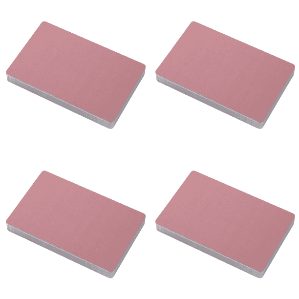 Likrtyny 50 Tarjetas Visita Metal Aleación Aluminio para Tarjetas Bricolaje (oro Rosa)
