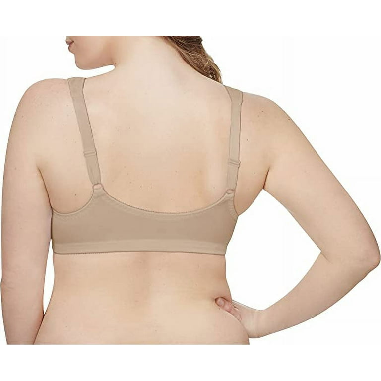 840b4 Just My Size 1107 Front Close Wirefree Bra 40d Beige for sale online